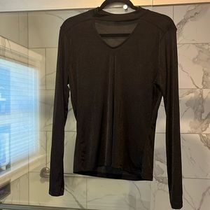 White Birch black shimmer top. XL. Brand new/never worn.